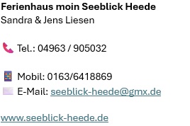 Ferienhaus Liesen Kontaktdaten